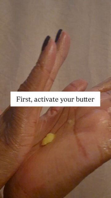 1. Always warm your butter first.

2. Activating it helps those lipids melt so your skin can soak it up.

3. I make multi-use body butters that soak into your skin barrier and not just sit on it. 

#soleilraglow #lipids #bodybutters